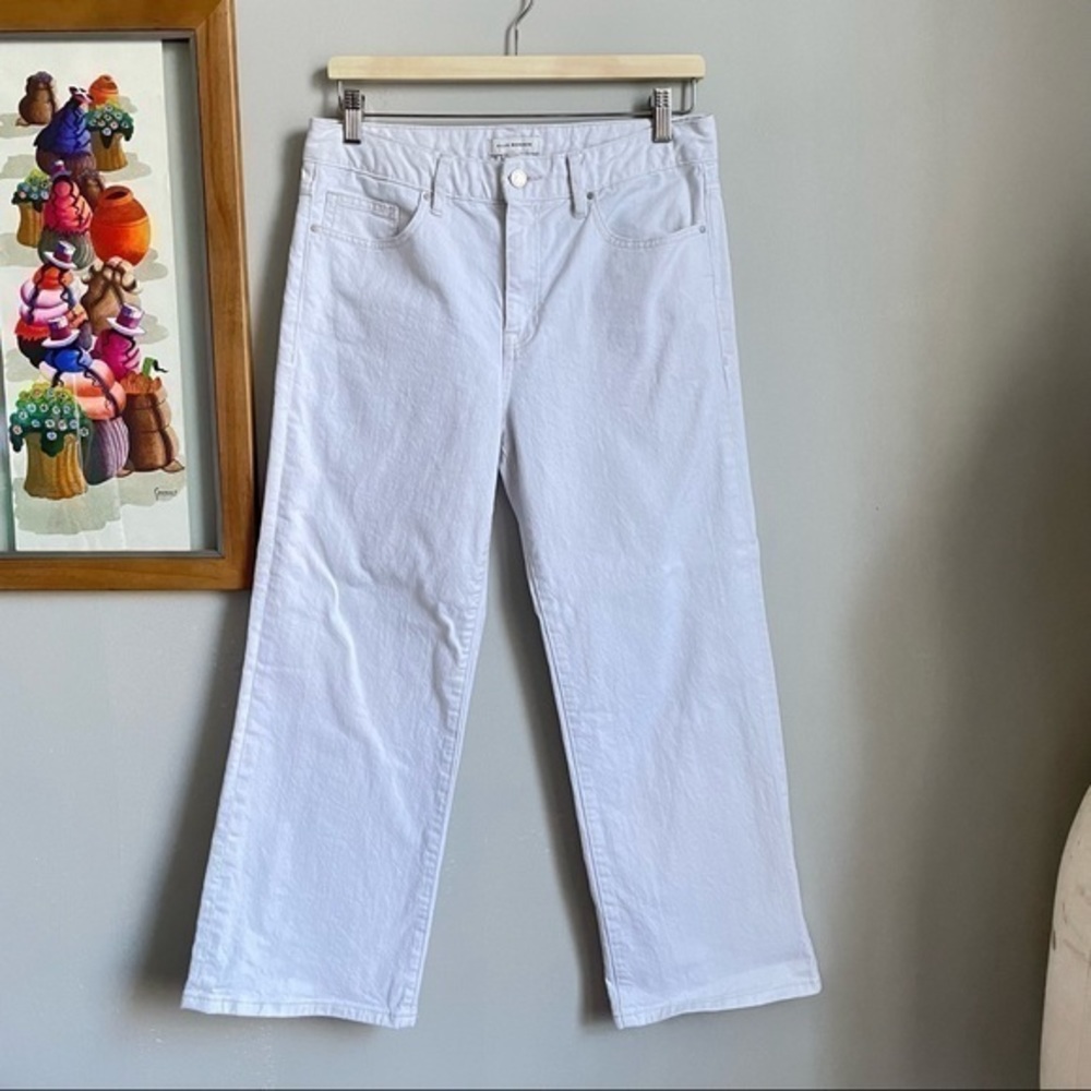 Club Monaco Crop Wide Leg Jeans Powder Blue